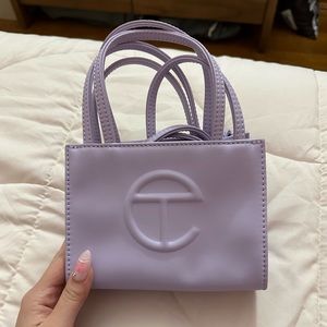 Telfar lavendar bag
